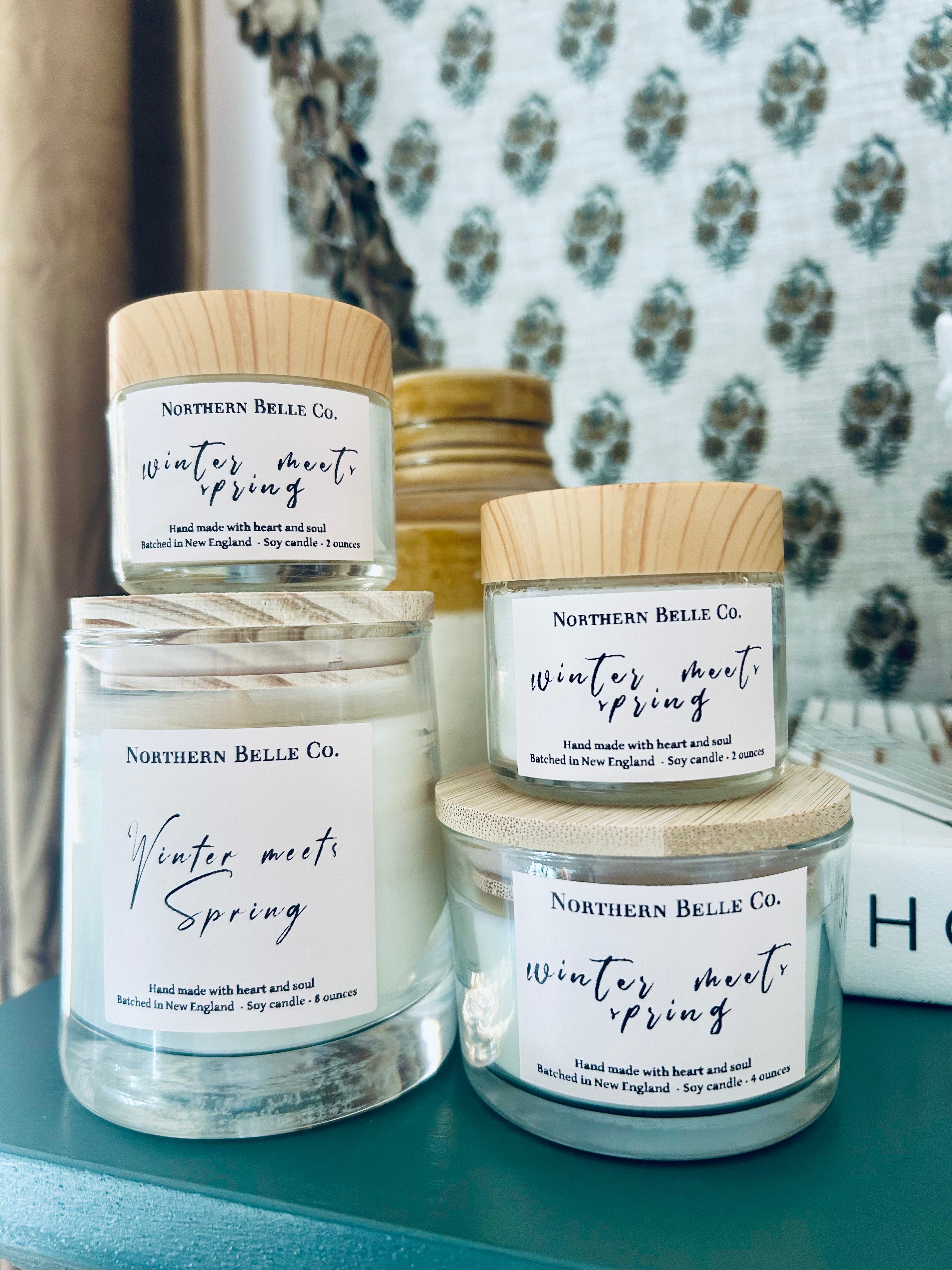 Winter meets Spring soy candle