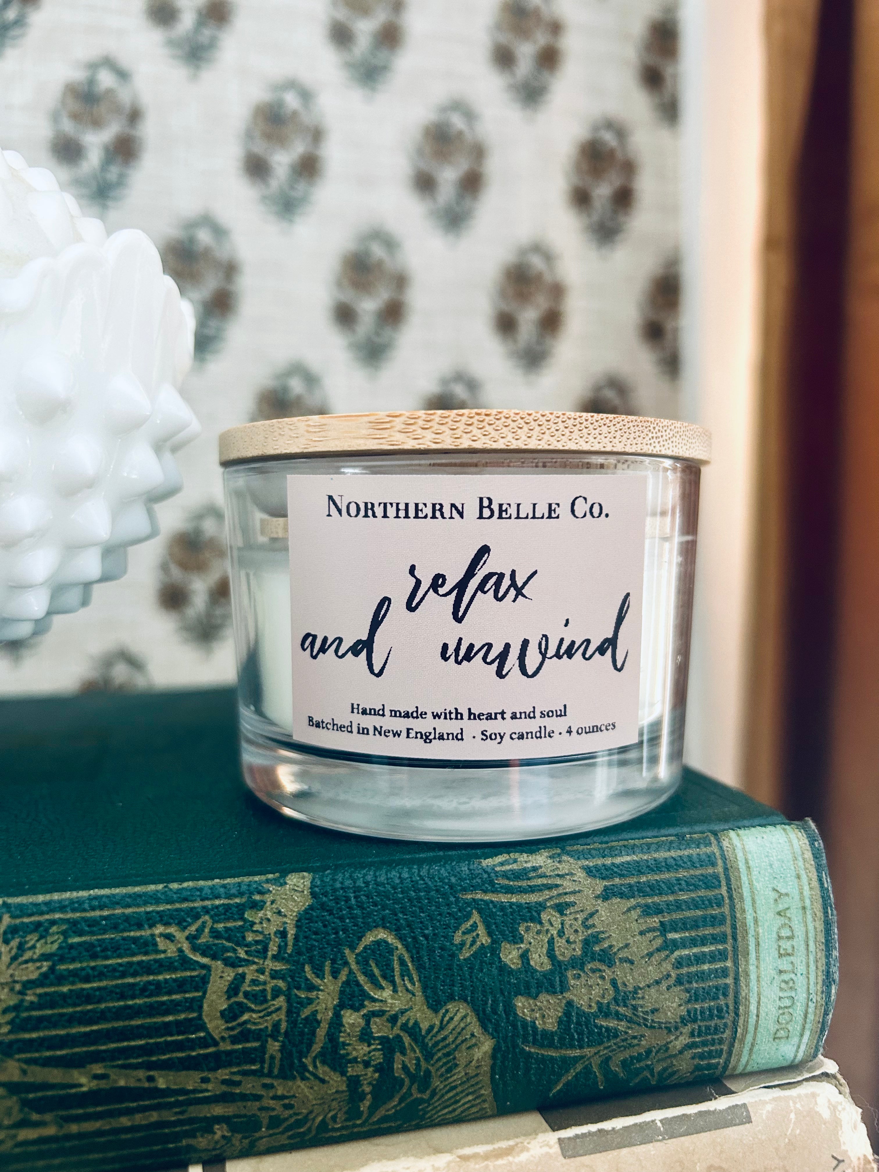 “Relax and Unwind” candle